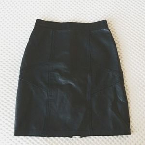 Vintage Genuine Leather mini skirt